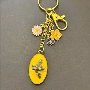 Gucci Gold and Yellow Bee zipper pull Keychain